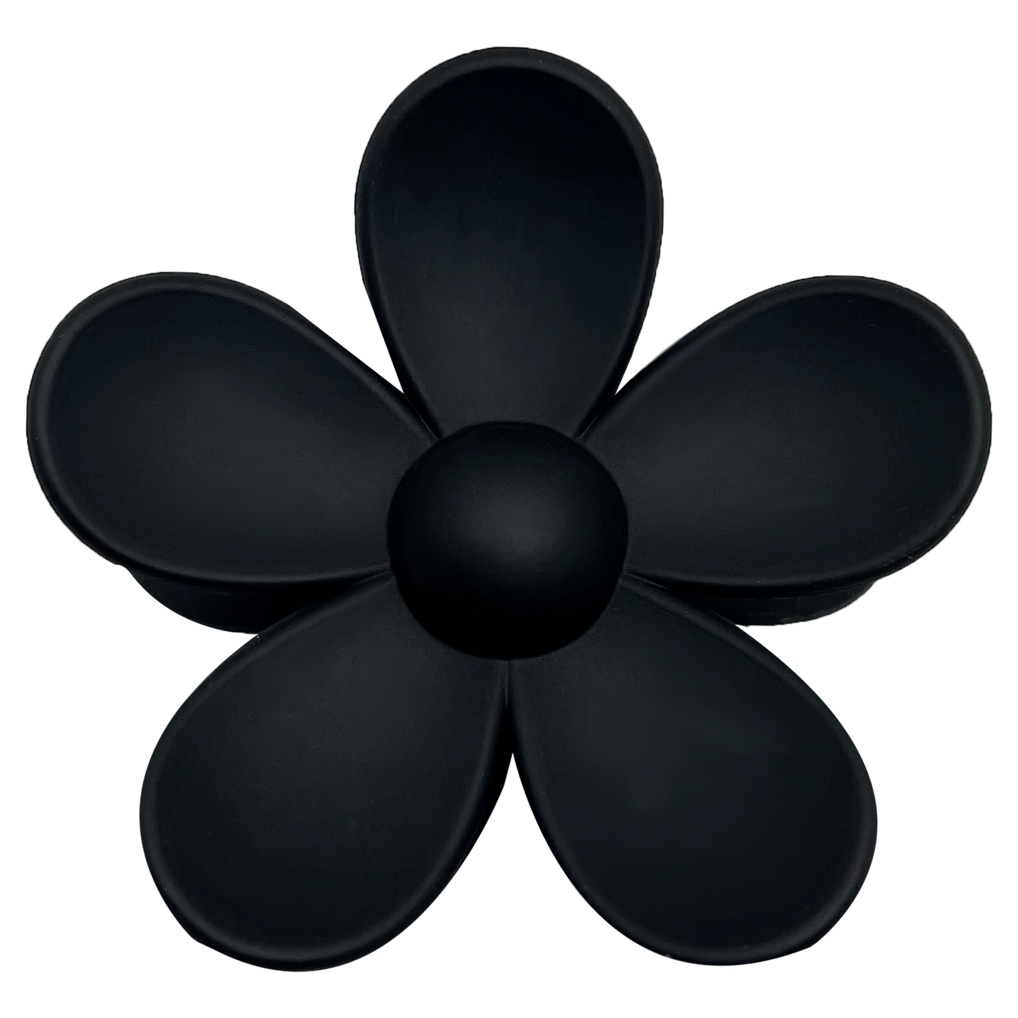 BLACK FLOWER HAIR CLAW CLIP
