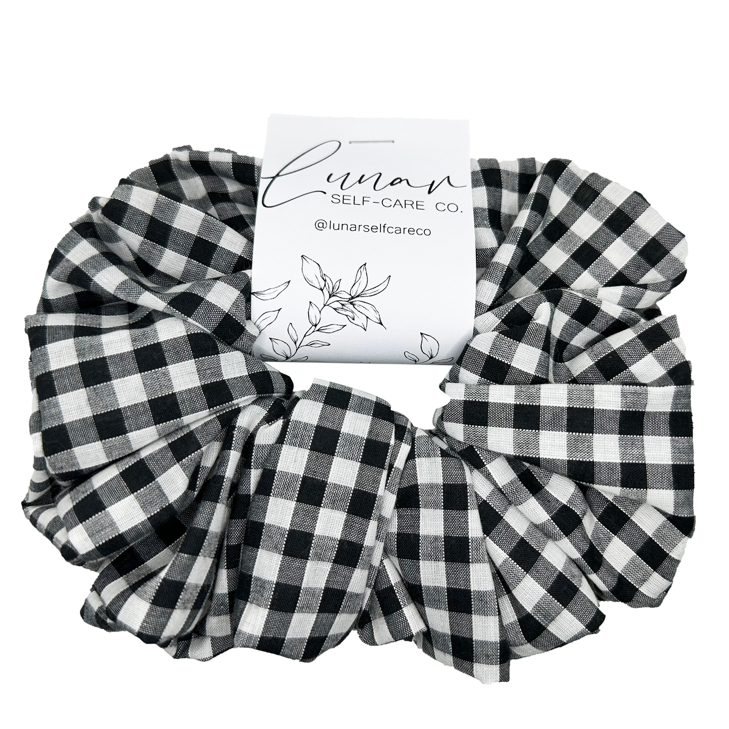 BLACK GINGHAM SCRUNCHIE