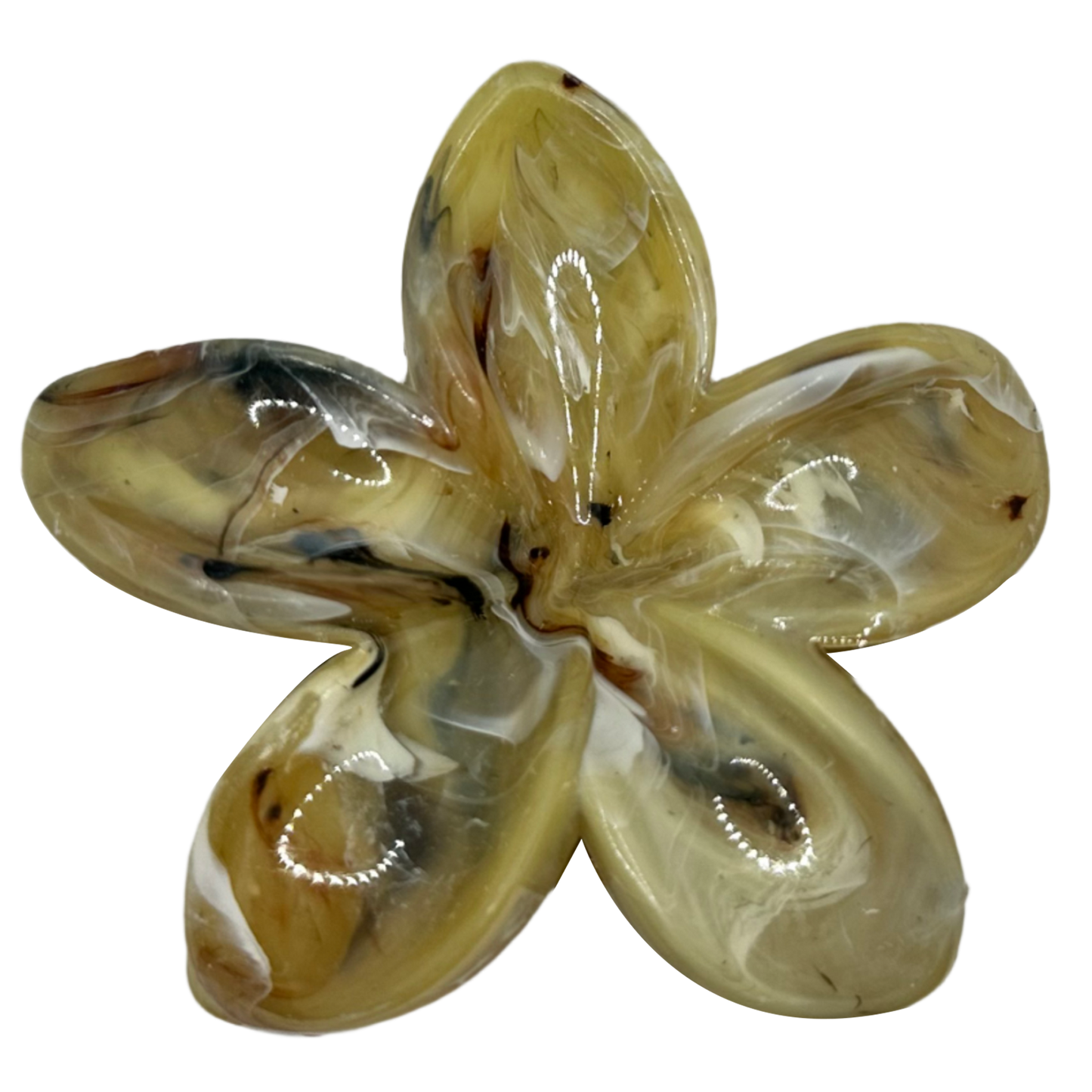 BROWN LILY HAIR CLAW CLIP