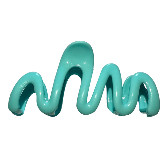 BLUE WAVE HAIR CLAW CLIP