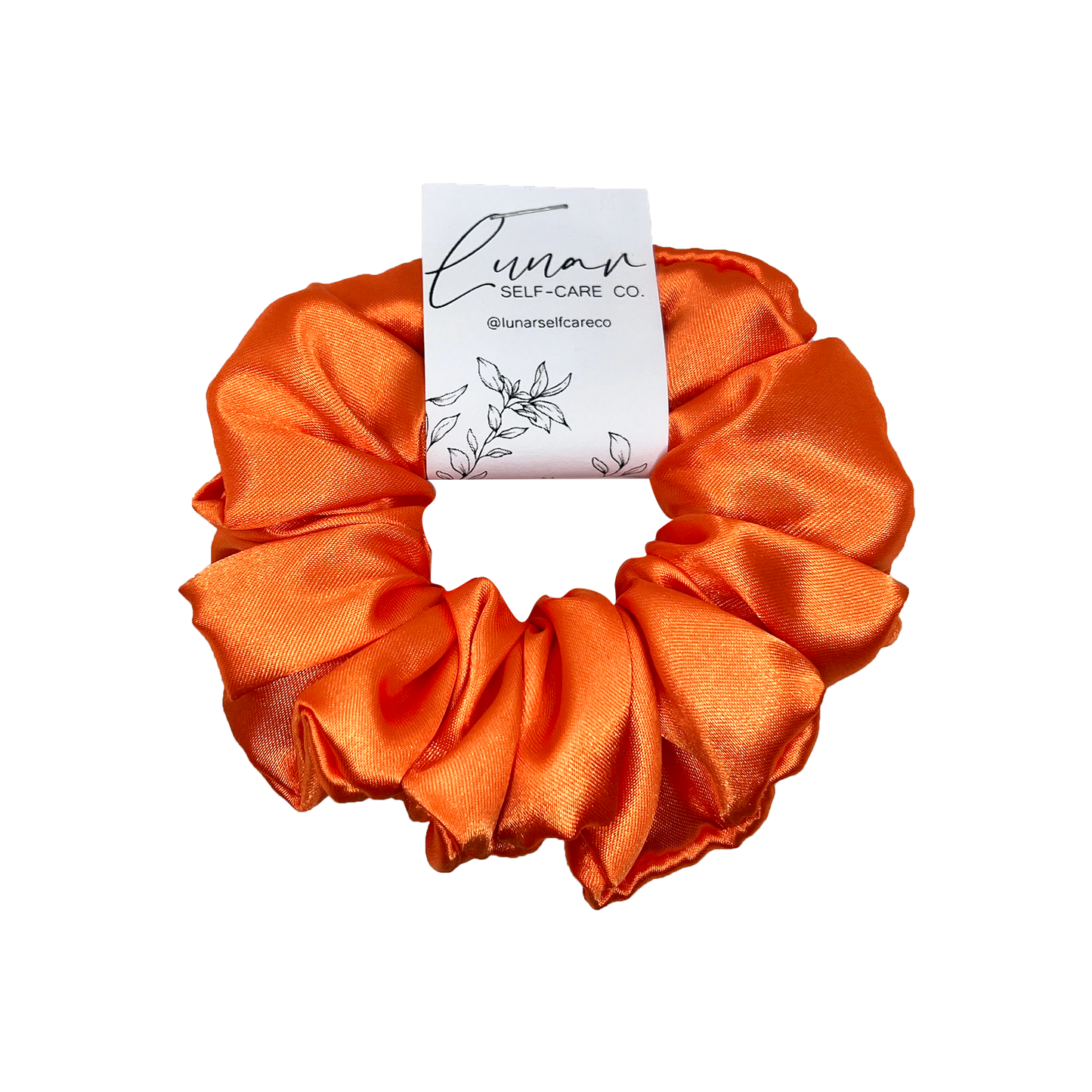 ORANGE SATIN SCRUNCHIE