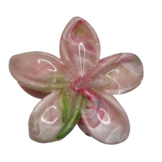 PINK LILY HAIR CLAW CLIP